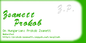 zsanett prokob business card